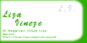 liza vincze business card